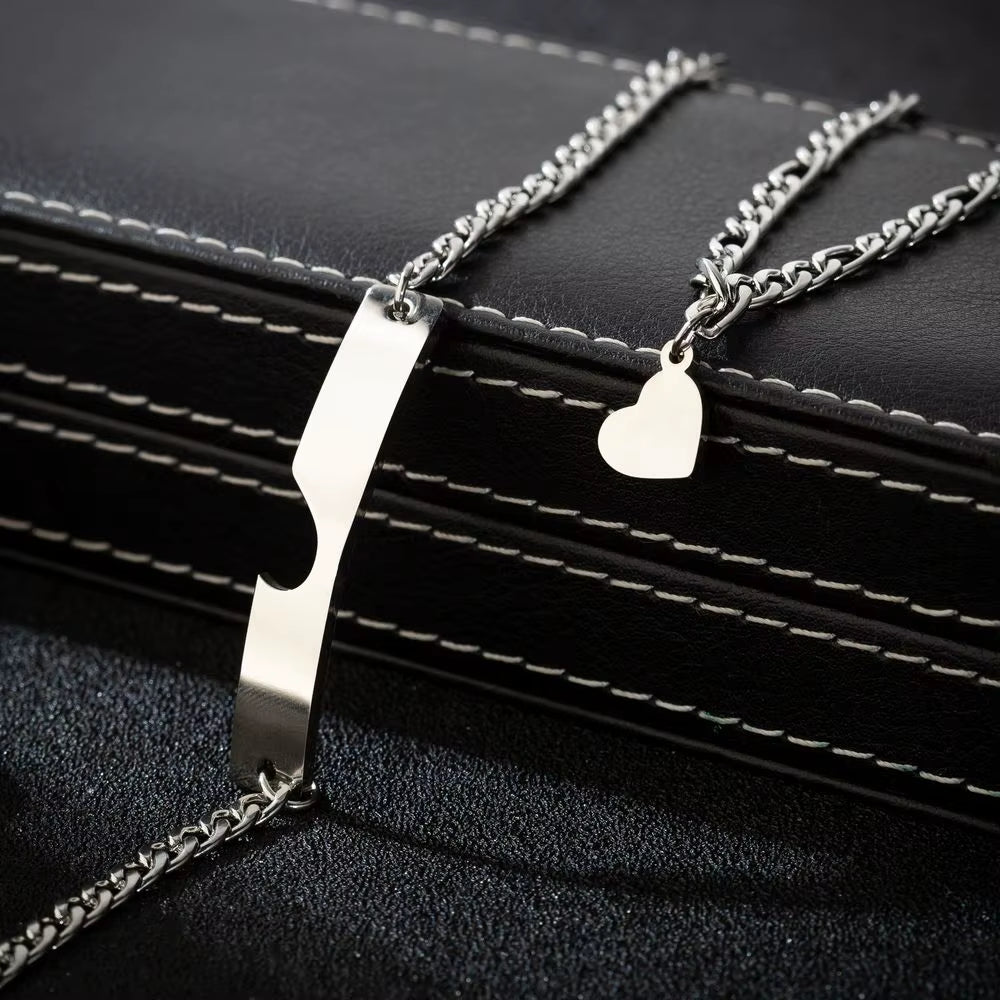 Luxury Heart Charm Gold Color Stainless Steel Couple Bracelet Link Women Men Gift Matching Jewelry for LGBT Valentine'S Day